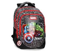 Marvel Joumma Team Avengers Double Compartment School Laptop 15.6 Inches Backpack Black 28x42x14 cm PVC 16,46L