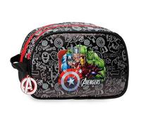 Marvel Joumma Team Avengers Two-Compartment Adaptable Toiletry Bag Black 26x16x11 cm PVC