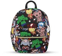Marvel Kawaii Avengers Mini PU Leather Backpack Purse with Adjustable Straps 10 In, Black, One Size, Backpacks