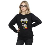 Marvel Kawaii Thor God Of Thunder Sweatshirt In Black Black XL