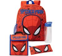 Spiderman 4 Piece Backpack Set (Unisex Kids Red)