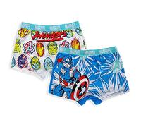 Marvel Kids Boys Avengers Boxer Shorts Two Pack Sets White/Blue