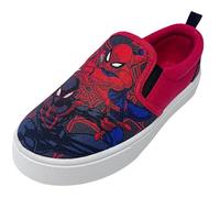 Marvel Kids Girls Boys Spider-Man Official Licensed Slip On Trainers Canvas Sneakers Shoes - Spiderman 31960 Sneakers 10 UK CH Red