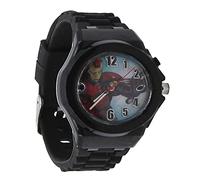 Marvel Kids' IRM3003 The Avengers Flashing Iron Man Watch with Black Rubber Band