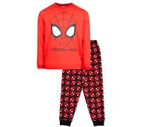 Marvel - Kids Pyjamas - Red Long Sleeve Pyjamas With Spiderman Design - 100% Cotton Sleepwear - Official Merchandise - 3/4 Years