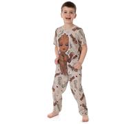 Marvel Groot Unisex KidsBrown Short Sleeve Long Leg Pyjama Set - 6-7 Years