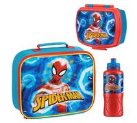 Marvel Kids Spiderman Lunch Set - Lunch Bag, Lunch Box & Water Bottle 430ml