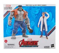 Marvel Legends Gray Hulk Dr Bruce Banner 6in 2-Pack Avengers 60th F7084