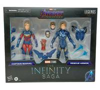 Hasbro Marvel Legends Series 15-cm Scale Action Figure Toy Captain Marvel and Rescue Armor 2-Pack, Infinity Saga character, Premium Design, 2 Figures