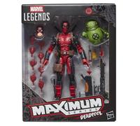 Marvel Legends Maximum Series Deadpool Action Figure with Doop, Red