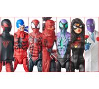 MARVEL LEGENDS RETRO CARDBACK 6" SPIDER-MAN 7PC COMPLETE SET 2023 WAVE 1