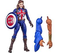 Marvel Legends Series 15-cm Scale Action Figure Toy Marvel’s Captain Carter, Premium Design, 1 Figure, 1 Accessory, and 2 Build-a-Figure Parts Multicolor