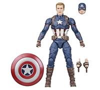 Marvel Legends Series Captain America, Avengers: Endgame Collectible 15-cm Action Figure, Red, White, Blue