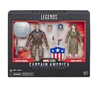 Marvel Legends Series Captain America Age 4+: The First Avenger 6-Inch-Scale Movie-Inspired Captain America And Peggy Carter Collectible Action Figure 2-Pack (Amazon Exclusive)