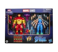 Marvel Legends Series Marvel Games Iron Man vs Marvel's Spiral, Avenger vs. X-Men Villain Retro Video Game -Inspired Collectible 15 cm Action Figures
