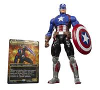 Marvel Legends Series Marvel Super Heroes Magic: The Gathering Captain America (Avengers: Twilight), 15-cm Action Figure Toy plus Exclusive Foil Collectible Card Game Trading Card