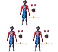 Marvel Legends Series Pavitr Prabhakar, Spider-Man: Across the Spider-Verse Collectible 6 Inch Action Figure, Red and Blue (Pack of 3)