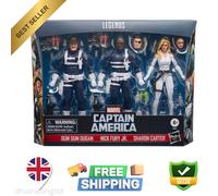 Marvel Legends Series S.H.I.E.L.D. Nick Fury Jr., Sharon Carter, and Dum Dum Dugan Action Figures