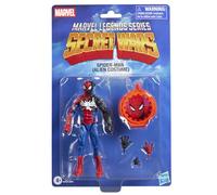 Marvel Legends Series Secret Wars Spider-Man (Alien Costume), Retro Marvel Comics Collectible 15-cm Action Figure with Lenticular Shield