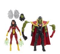 Marvel Legends Series Skrull Queen and Super-Skrull, Avengers 60th Anniversary Collectible 6 Inch Action Figures, 9 Accessories