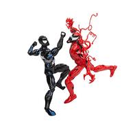 Marvel Legends Spider-Man The Animated Series Retro Black Suit Symbiote vs Carnage Action Figure Set, 6 inch(Pack of 4)