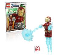 Marvel Lego Super Heroes Minifigure - Iron Man (with Silver Hexagon and Power Blasts) 76166