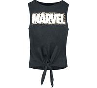 Marvel Leopard Print Logo Top black L