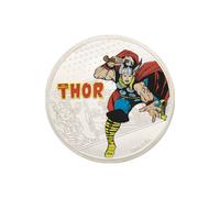 Marvel Limited Edition .999 Silver Plated Thor Collectible Coin In Metallic Silver Metallic Silver One Size