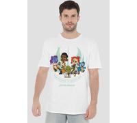 Marvel Logo Characters Cotton T-Shirt Grey Marvel White XL