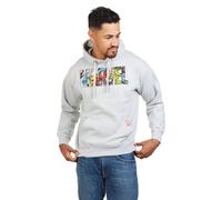 Marvel Men's Logo Characters Hoodie, Grey (Grey Marl Spo), M UK