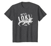 Marvel Loki Alligator He is A Loki T-Shirt, Youth, Dark Heather Grey, Small