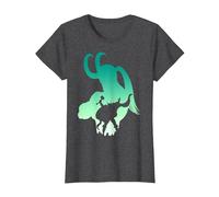Marvel Loki and Thor Silhouette Brothers T-Shirt, Women, Dark Heather Grey, Small