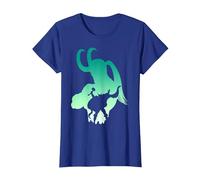 Marvel Loki and Thor Silhouette Brothers T-Shirt, Women, Royal Blue, Small