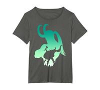 Marvel Loki and Thor Silhouette Brothers T-Shirt, Women's Plus, Asphalt Grey, 5X