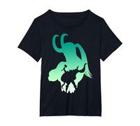 Marvel Loki and Thor Silhouette Brothers T-Shirt, Women's Plus, Black, 5X