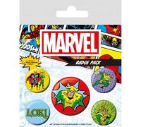 Marvel Loki Badges (Comic Designs) Set of 5 Pin Badges - Official Merchandise