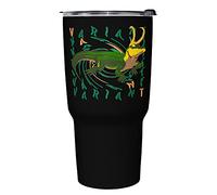 Marvel Loki Deviance 27 oz Stainless Steel Insulated Travel Mug, 27 Ounce, Multicolored