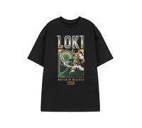 Marvel Loki Men's Black Short Sleeve Graphic Tee | Crew Neck Casual T-Shirt | Loki Master of Mischief Classic Apparel | Television Show Merchandise | Superhero Fan Top