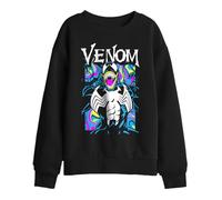 Marvel Marbled Venom Kids Sweatshirt, Black, 7-8