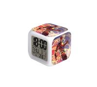 (Marvel - Marvel - 23, ) Spider-Man, Hulk, Venom, Marvel Seven-Color Square Clock - Creative Student Alarm Clock