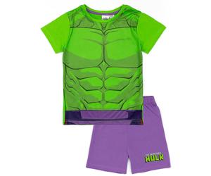 Marvel Marvel BoysGreen Hulk Character Print Short Sleeve Short Leg Pyjama Set - 7-8 Years