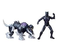 Marvel Mech Strike Mechasaurs, 4-Inch Black Panther with Sabre Claw Mechasaur Action Figures, Super Hero Toys for Kids Ages 4 and Up