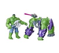 Marvel Mech Strike Mechasaurs, 4.5-Inch Hulk with Gamma Smasher Mechasaur Action Figures, Super Hero Toys for Kids Ages 4 and Up, F6600