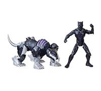 Marvel Mech Strike Mechasaurs, 4-Inch Black Panther with Sabre Claw Mechasaur Action Figures, Super Hero Toys for Kids Ages 4 and Up