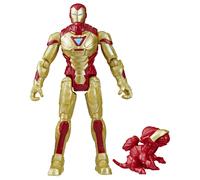 Marvel Mech Strike Mechasaurs Iron Man 4 Inch Action Figure with Weapon Accessories, Toy for Ages 4 and Up, Medium