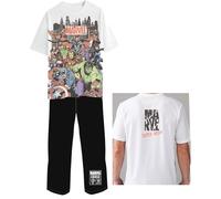 Marvel Mens 2 Piece Pyjama Set - Deadpool & Wolverine, Avengers, and Classic Comic Designs, Sizes S-2XL - Perfect for any fan