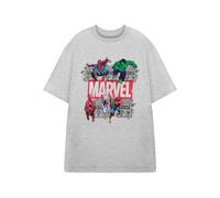 Marvel Men's Adult Short Sleeved T-Shirt (Mens Grey Marl) | Size: 2XL Marvel Grey 2XL