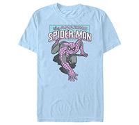 Marvel Men's Amazing Spidey T-Shirt, Light Blue, S