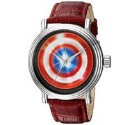 Marvel Men's Analog Quartz Watch with Leather-Synthetic Strap WMA000022