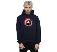 Marvel Men's Avengers Captain America Art Shield Hoodie in Navy | Size: 3XL Marvel Navy 3XL